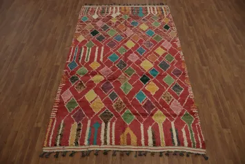 Wool Geometric Moroccan Oriental Area Rug 6x10
