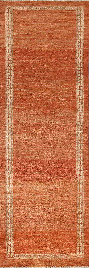 Handmade Wool Gabbeh Kashkoli Oriental Runner Rug 2x9