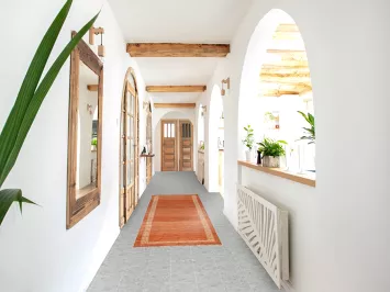 Handmade Wool Gabbeh Kashkoli Oriental Runner Rug 2x9