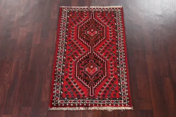 Red Wool Shiraz Persian Handmade Rug 3x4