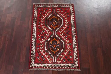 Wool Red Shiraz Persian Handmade Rug 3x4
