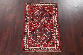 Geometric Shiraz Persian Handmade Rug 3x4
