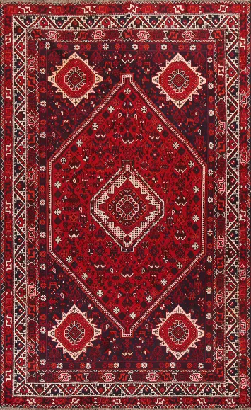 Vintage Wool Shiraz Persian Area Rug 7x10