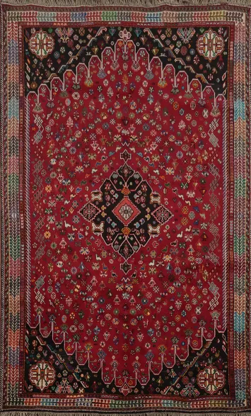 Rich Classic Shiraz Kashkoli Persian Area Rug 6x10