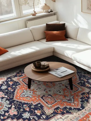 Vegetable Dye Wool Heriz Serapi Oriental Rug 10x14