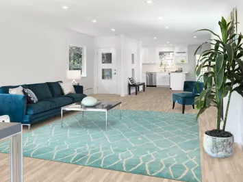 Vegetable Dye Turquoise Moroccan Handmade Rug 8x10