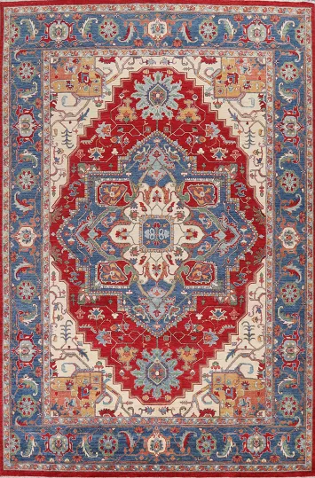Vegetable Dye Heriz Serapi Oriental Wool Rug 9x12
