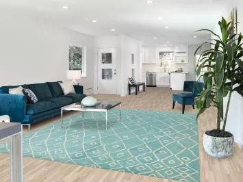 Turquoise Moroccan Vegetable Dye Area Rug 8x10