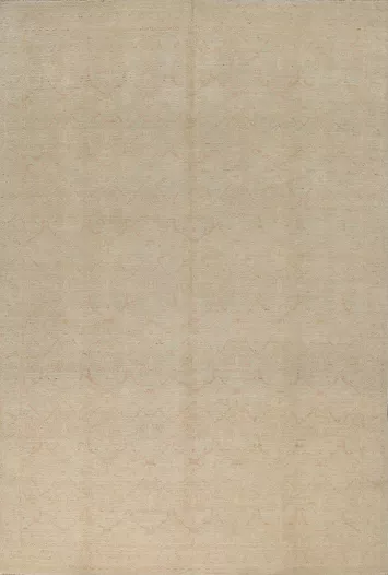 Handmade Vegetable Dye Oushak Turkish Wool Rug 8x10