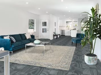 Vintage Distressed Kerman Persian Wool Rug 7x9