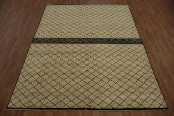 Modern Diamond Grid Moroccan Rug 8x10 for Stylish Living Spaces