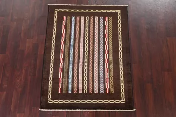 Brown Moharramat Oriental Area Rug 4x5