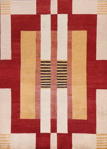 Geometric Gabbeh Kashkoli Oriental Area Rug 5x7