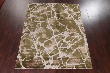 Abstract Transitional Green Oriental Rug