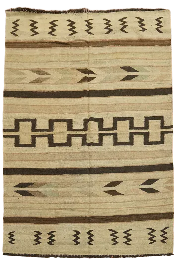 Natural Dye Kilim Oriental Handmade Rug 5x8