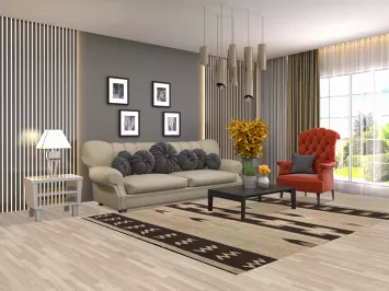 Natural Dye Wool Kilim Oriental Area Rug 6x8