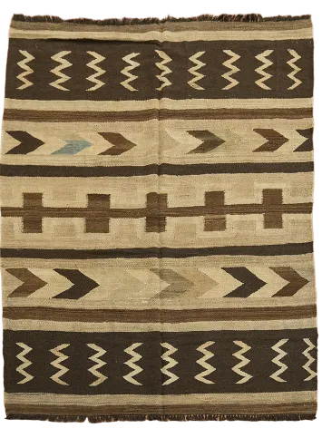 Natural Dye Tribal Kilim Oriental Area Rug 5x7