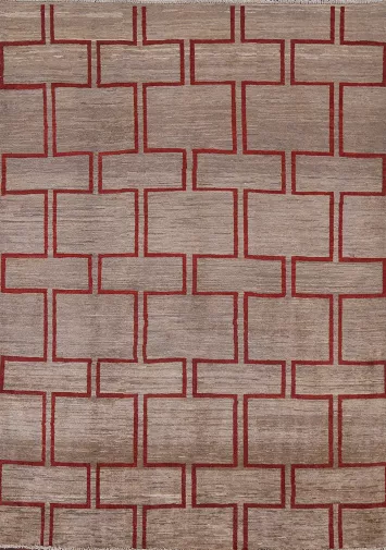 Brown Wool Gabbeh Kashkoli Oriental Area Rug 5x8