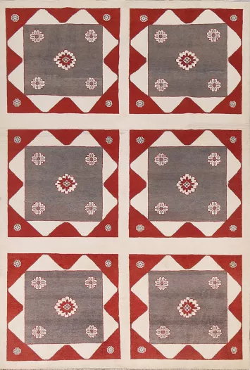 Geometric Gabbeh Kashkoli Oriental Area Rug 6x8