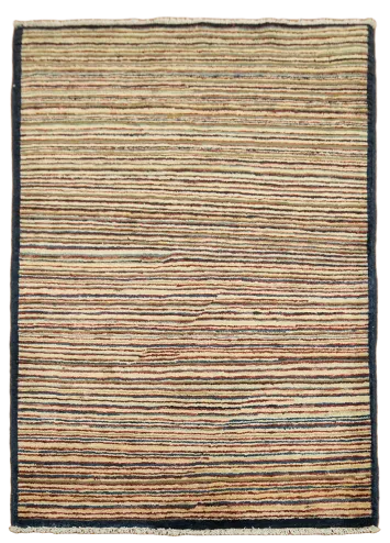 Striped Gabbeh Kashkoli Oriental Wool Rug 3x4