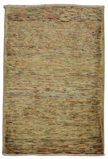 Handwoven Multicolor Modern Rug with Subtle Earthy Hues 3x4