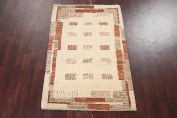 Geometric Gabbeh Kashkoli Oriental Wool Rug 3x5