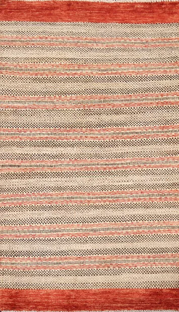 Handmade Gabbeh Kashkoli Oriental Rug 3x5