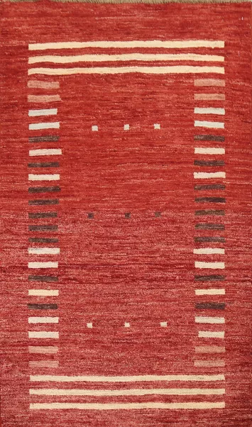 Geometric Gabbeh Kashkoli Oriental Handmade Rug 3x4