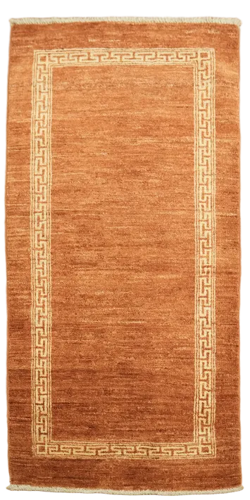 Orange Gabbeh Kashkoli Oriental Runner Rug 2x5