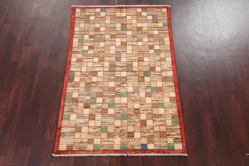 Handmade Gabbeh Kashkoli Oriental Wool Rug 3x5