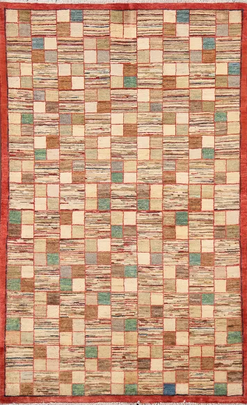 Handmade Gabbeh Kashkoli Oriental Wool Rug 3x5