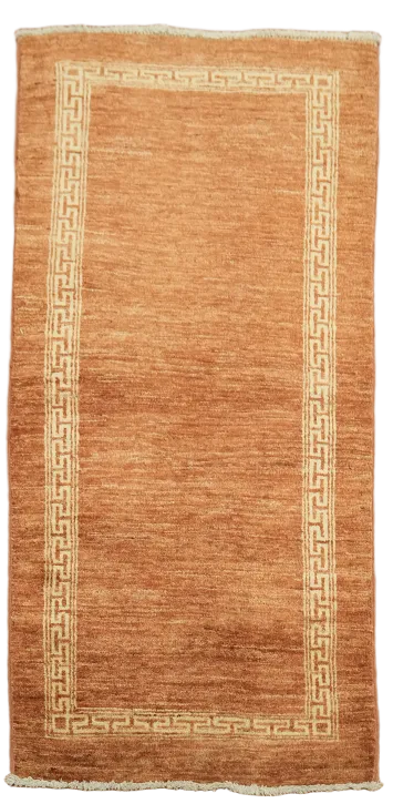 Orange Gabbeh Kashkoli Oriental Runner Rug 2x5