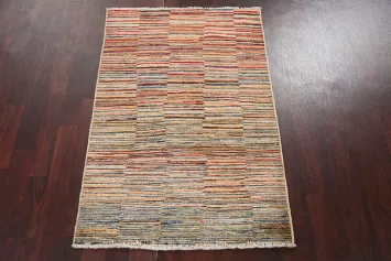 Handmade Wool Gabbeh Kashkoli Oriental Rug 3x4