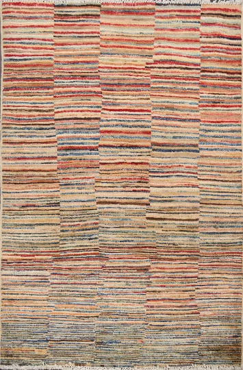 Handmade Wool Gabbeh Kashkoli Oriental Rug 3x4