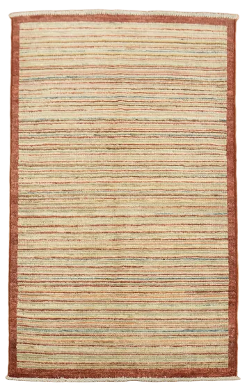 Striped Gabbeh Kashkoli Oriental Wool Rug 3x4