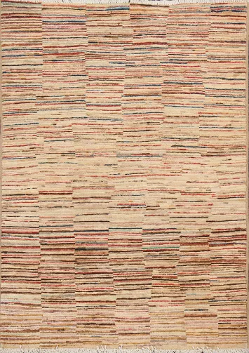 Striped Gabbeh Kashkoli Oriental Area Rug 3x4