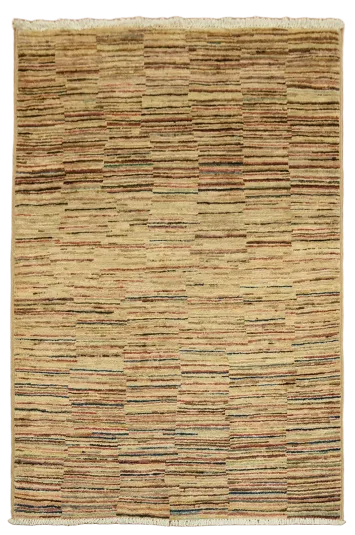 Striped Gabbeh Kashkoli Oriental Area Rug 3x4
