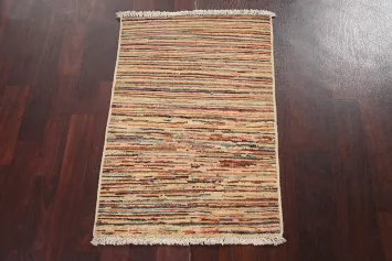 Handmade Gabbeh Kashkoli Oriental Wool Rug 2x3
