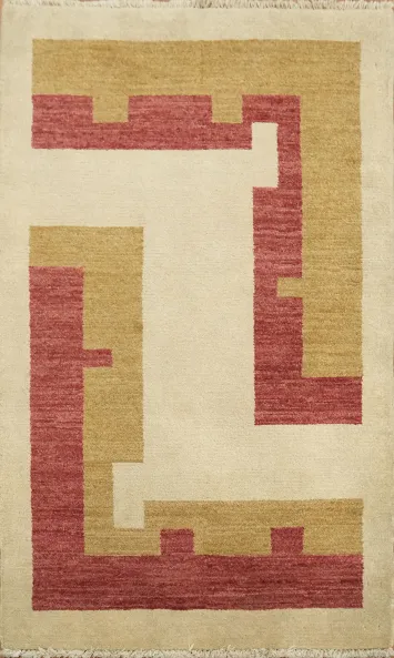 Handmade Gabbeh Kashkoli Oriental Rug 3x4