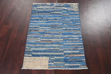 Blue Gabbeh Kashkoli Oriental Rug 3x4