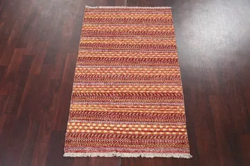Handmade Gabbeh Kashkoli Oriental Wool Rug 3x4
