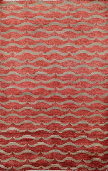 Modern Gabbeh Kashkoli Oriental Wool Rug 4x6