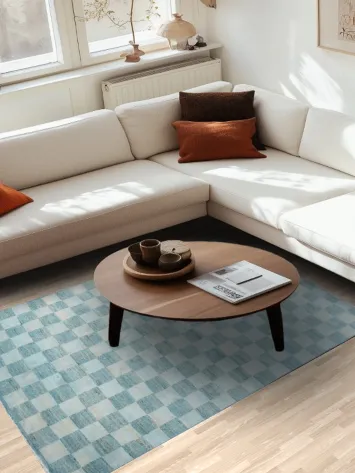 Checkered Gabbeh Kashkoli Oriental Wool Rug 5x7