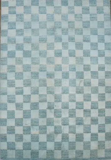 Checkered Gabbeh Kashkoli Oriental Wool Rug 5x7