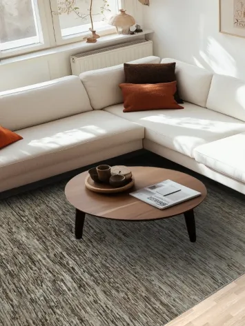 Brown Textured Striped Gabbeh Area Rug for Warm and Cozy Spaces 7x9