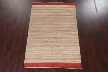 Handmade Gabbeh Kashkoli Oriental Wool Rug 5x8