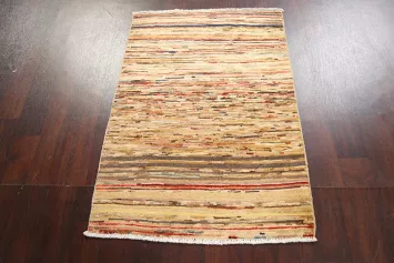 Handmade Wool Gabbeh Kashkoli Oriental  Rug 3x4