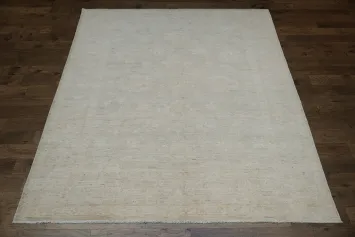 Vegetable Dye Wool Oushak Turkish Rug 9x11