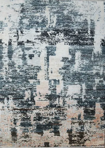 Vegetable Dye Wool Abstract Oriental Area Rug 6x8