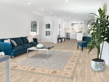 Vegetable Dye Blue Ziegler Oriental Wool Rug 7x10